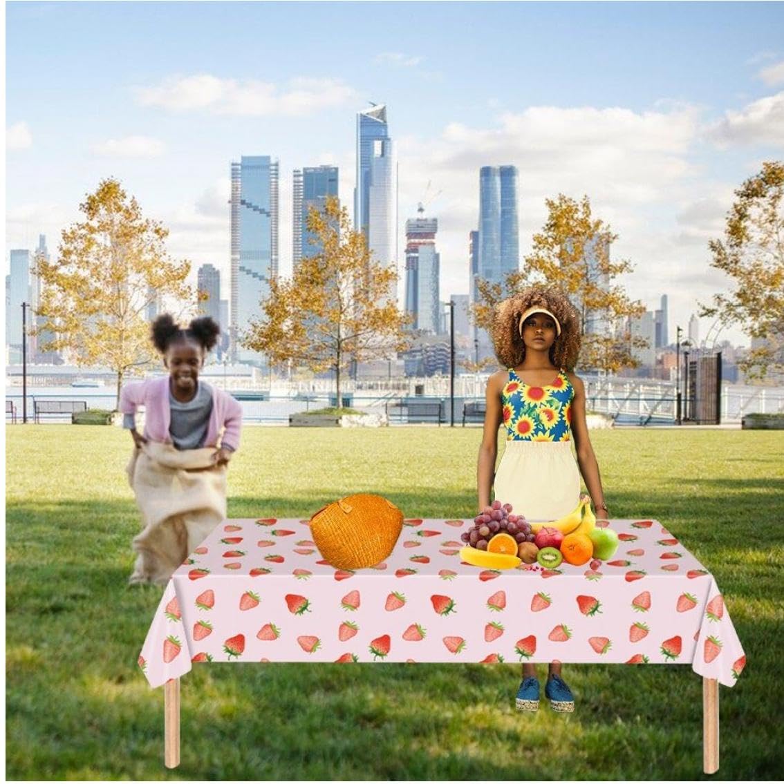 Amazon.co.jp: イチゴ1 テーブルクロス 使い捨て テーブルカバー